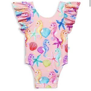 Posh Peanut Coral Seahorse Swimsuit 18-24 Months Brand New w/ Tags